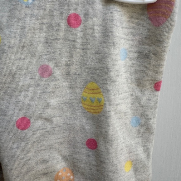 NWOT Carter's 3T Girls Gray Polka Dot Easter Egg Stretchy Leggings Pants - Picture 2 of 5